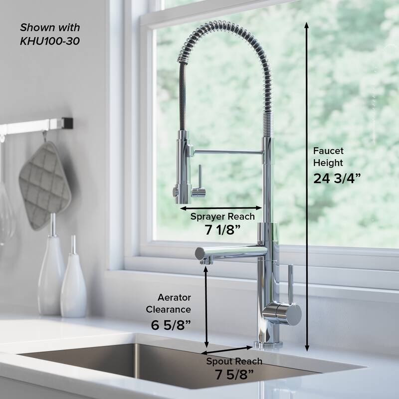 Kraus Artec 2-Function Commercial Pulldown Pot Filler Kitchen Faucet