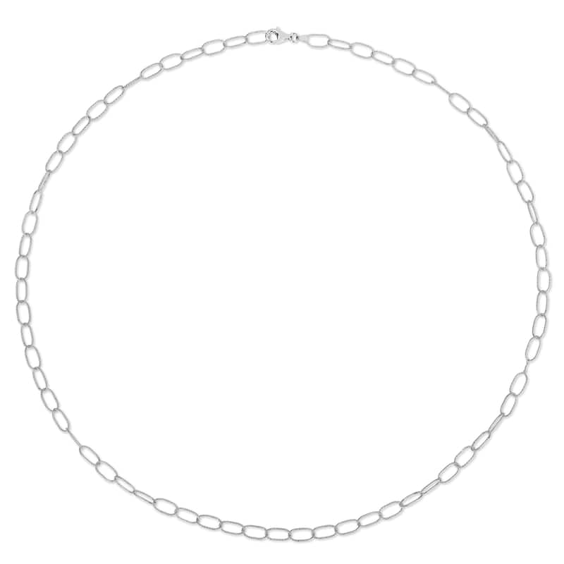 Miadora Sterling Silver Twisted Rolo Necklace