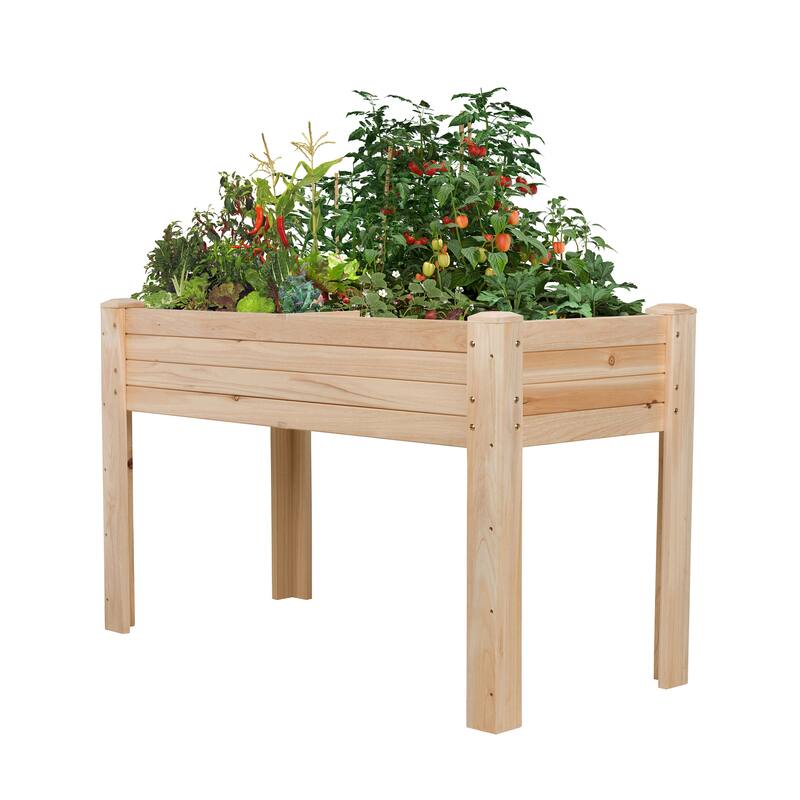 BloomBox Wooden Raised Vegtable Garden Bed Elevated Planter Box (2 Sizes) - 48" L X 30" H X 22" D