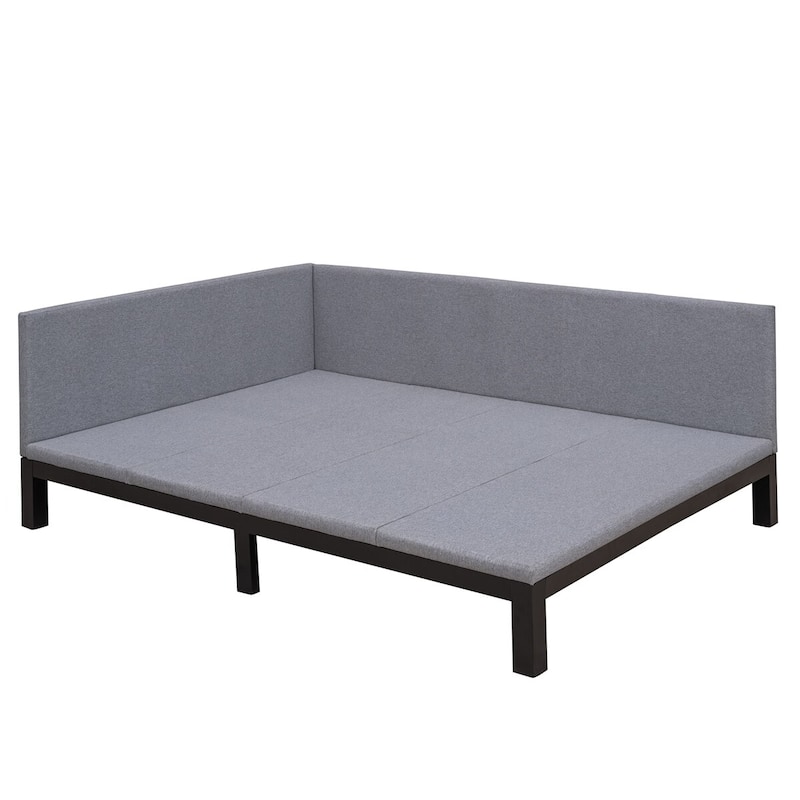 Merax Upholstered Daybed/Sofa Bed Frame Twin/Full Size Linen