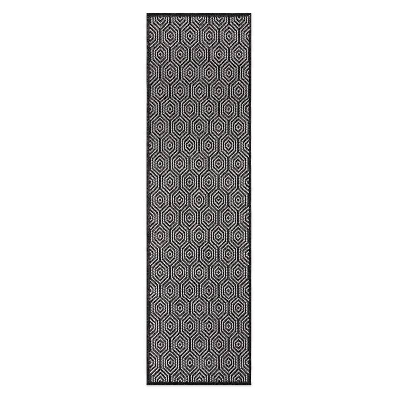 World Rug Gallery Modern Geometric Textured Flat Weave Indoor/Outdoor Area Rug