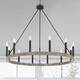 Acroma 12 Light 40 In Modern Farmhouse Wagon Wheel Chandelier-UL