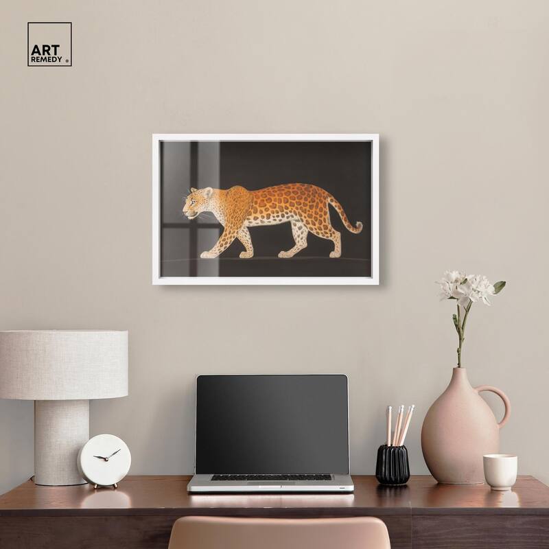 Golden Leopard Shadowbox by Art Remedy