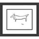 preview thumbnail 1 of 68, Le Chien (The Dog) by Pablo Picasso Framed Wall Art Print 15 x 13-inch - Black/White