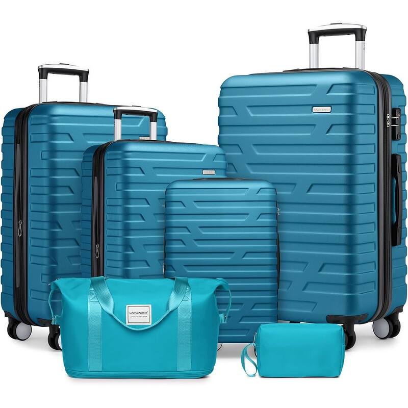 6 Piece Luggage Set, Hardside Spinner Suitcases and Duffel Bags