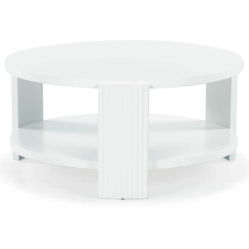 SAFAVIEH Couture Liabella Round Wood Coffee Table - 38"W x 38"D x 19"H