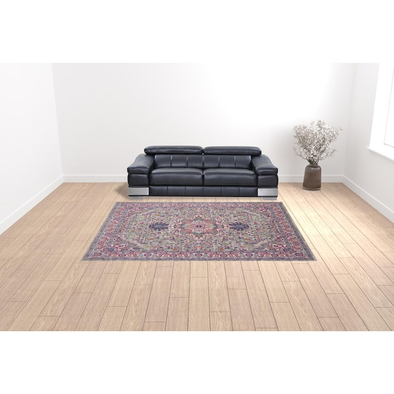 Raro Power Loomed Floral Area Rug By HomeRoots - 9' x 12'
