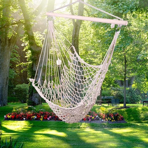 35" Cotton Hanging Rope Air/Sky Chair Swing