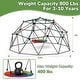 preview thumbnail 7 of 8, 10 ft Climbing Dome Swing Set with Saucer Swing, Jungle Gym for Kids Outdoor Playset for Ages 3-12 - 10ftx10ft