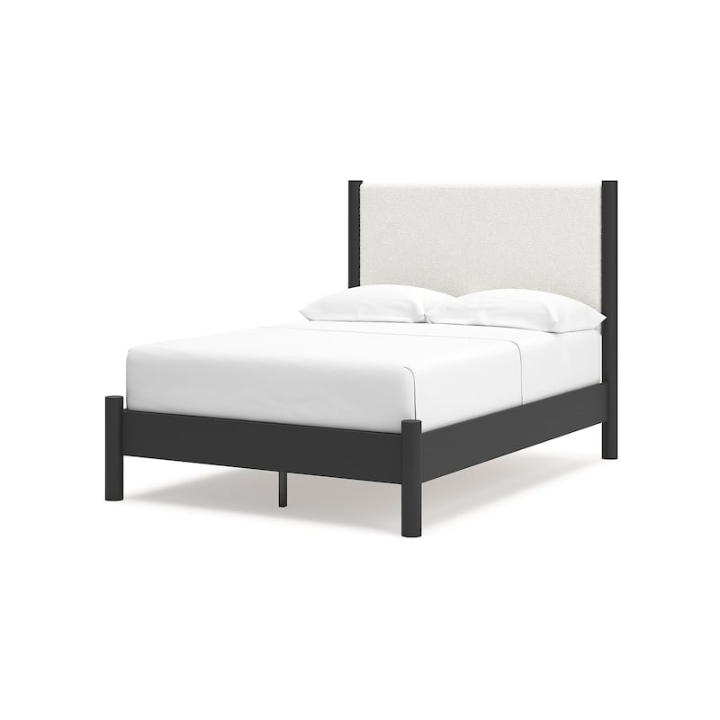 Signature Design by Ashley Cadmori Upholstered Panel Platform Bed
