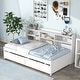 preview thumbnail 11 of 16, Twin Day Bed with Side Bookcase & 2 Drawers - Multifunctional Design