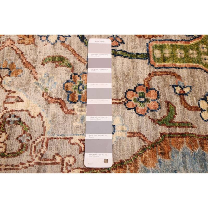 ECARPETGALLERY Hand-knotted Aryana Light Grey Wool Rug - 8'2 x 8'4