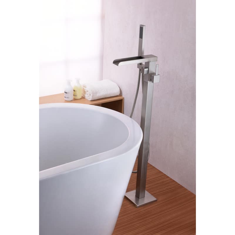 Union 2-Handle Clawfoot Tub Faucet with Hand Shower in Brushed Nickel