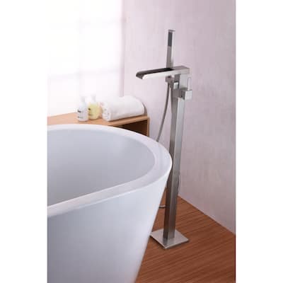 Union 2-Handle Clawfoot Tub Faucet with Hand Shower in Brushed Nickel