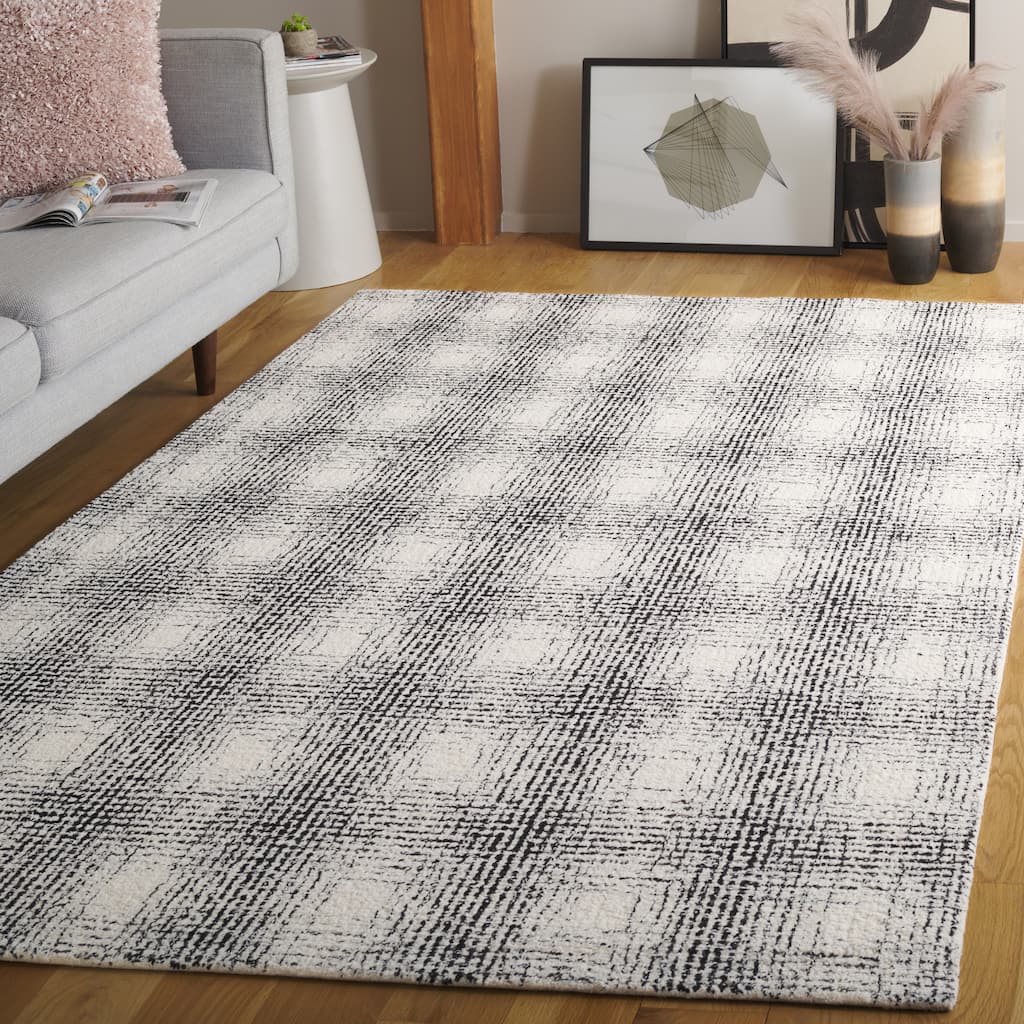 SAFAVIEH Handmade Ebony Makpal Modern & Contemporary Wool Rug