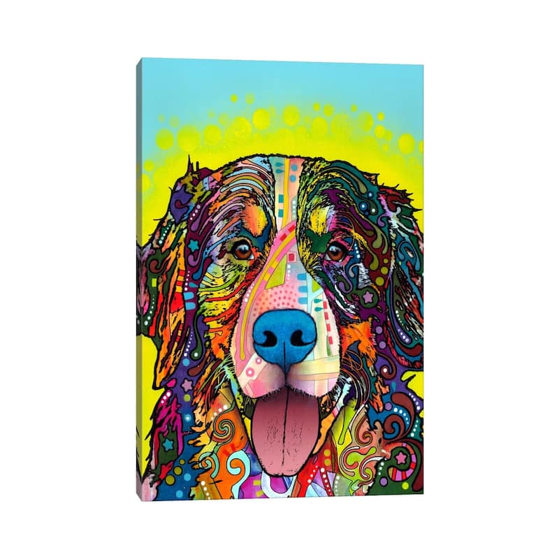 iCanvas "Bernese Mountain Dog" by Dean Russo Canvas Print