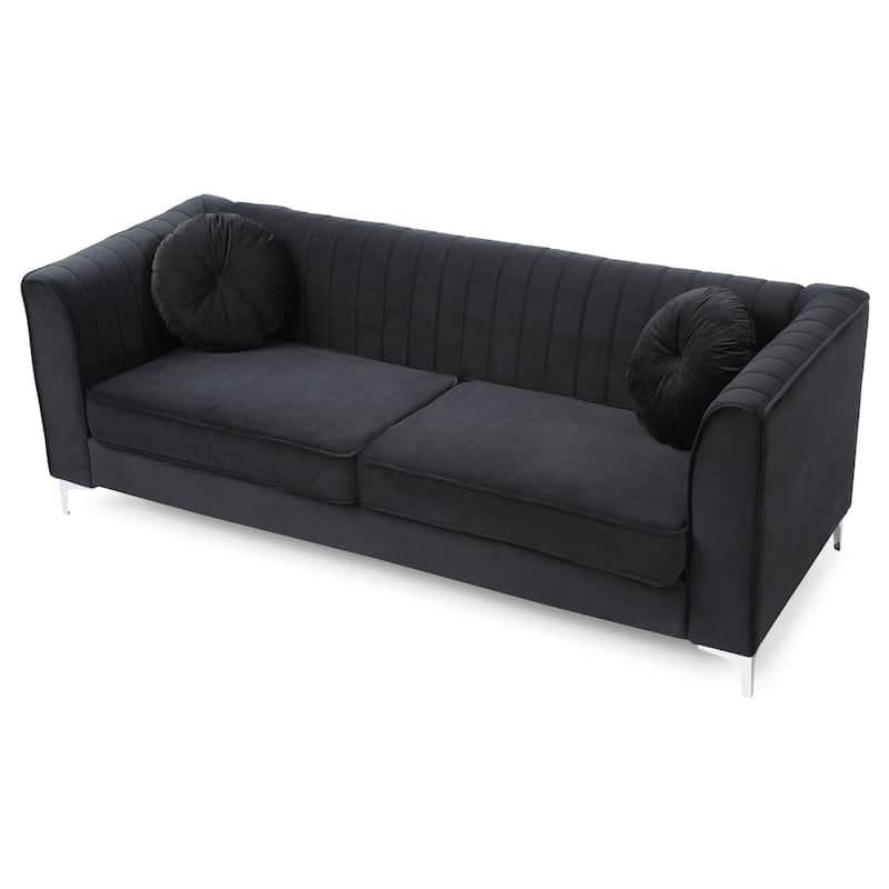 Delray Velvet Tufted Sofa