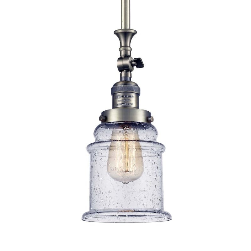 Innovations Lighting Canton 7" Wide Mini Pendant - Antique Brass / Seedy