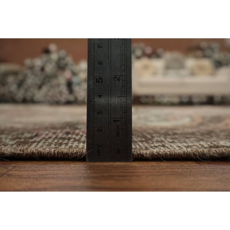 Hand Knotted Oriental 100% Wool Carpet Transitional Floral Beige & Ivories Anatolian Area Rug - 9' 3'' X 5' 9''