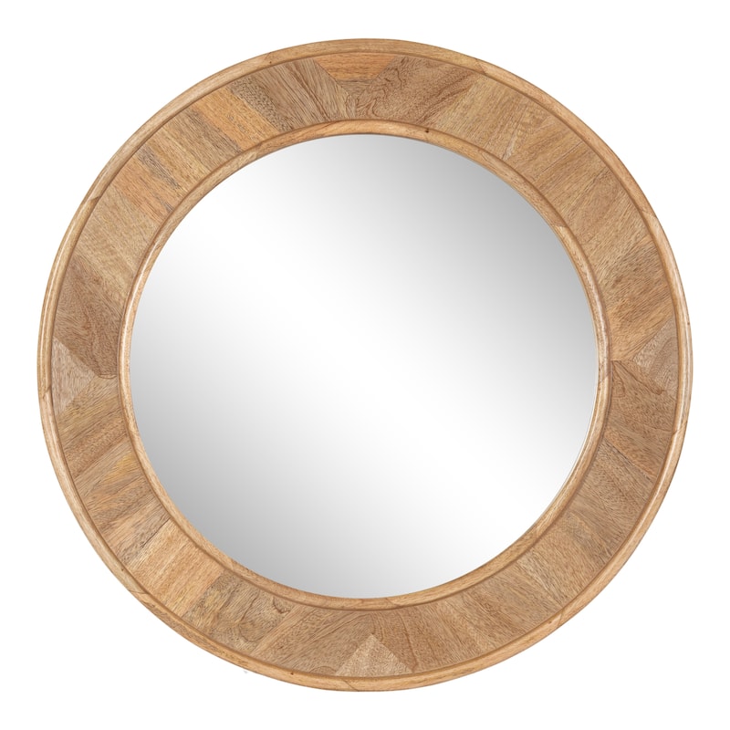 Kate and Laurel Yahna Round Wall Mirror - 28x28 - Natural