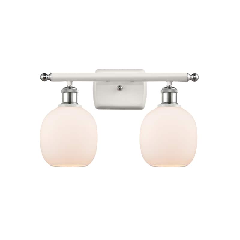 Innovations Lighting Belfast 2 Light 16" Wide Bathroom Vanity Light - White and Polished Chrome / Matte White