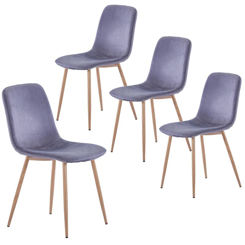 Gray Dining Chair Set of 4 Dining Table Chair Living Room Side Chair