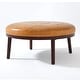 preview thumbnail 6 of 12, 34.5" W Full-Grain Genuine Italian Leather Ottoman by Lumibee