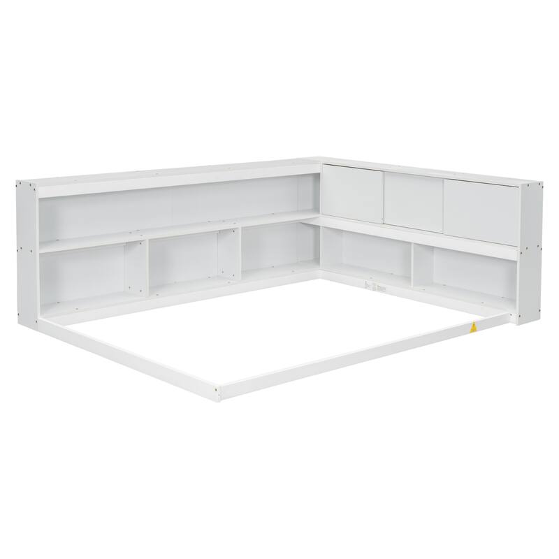 WM Full Floor Bed - White