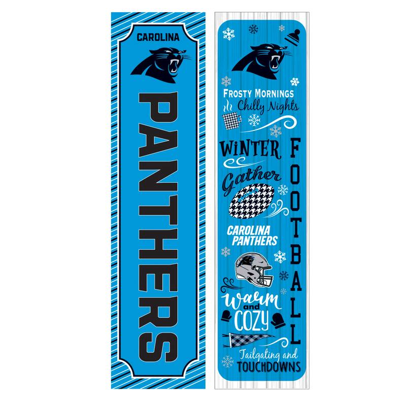 47" Double Sided Seasonal Porch Leaner, Carolina Panthers - 47" x 11.25"