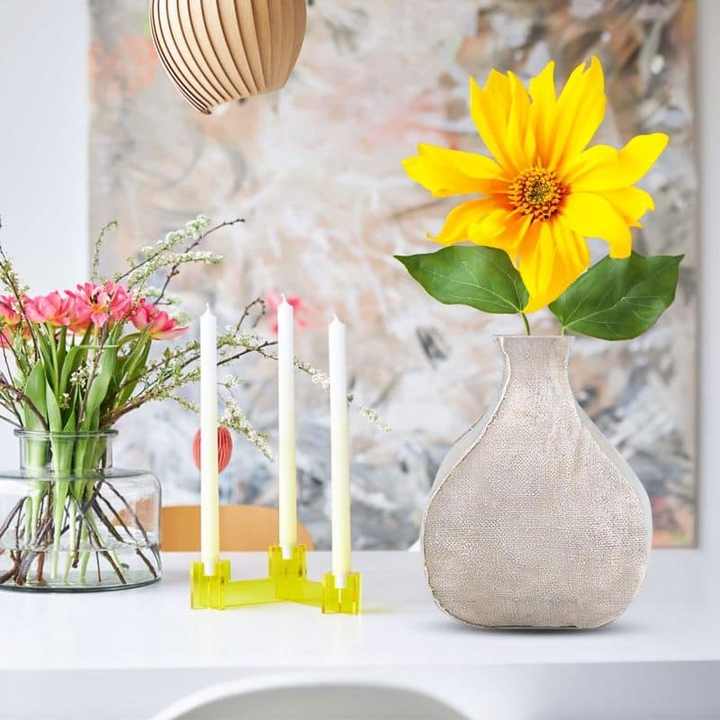 Satchel White Textured Polyresin Vase