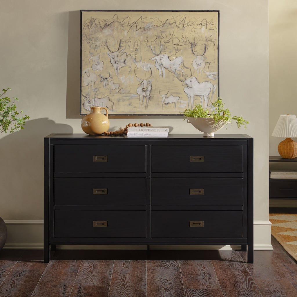 Walker Edison Modern Solid Wood 6-Drawer Dresser