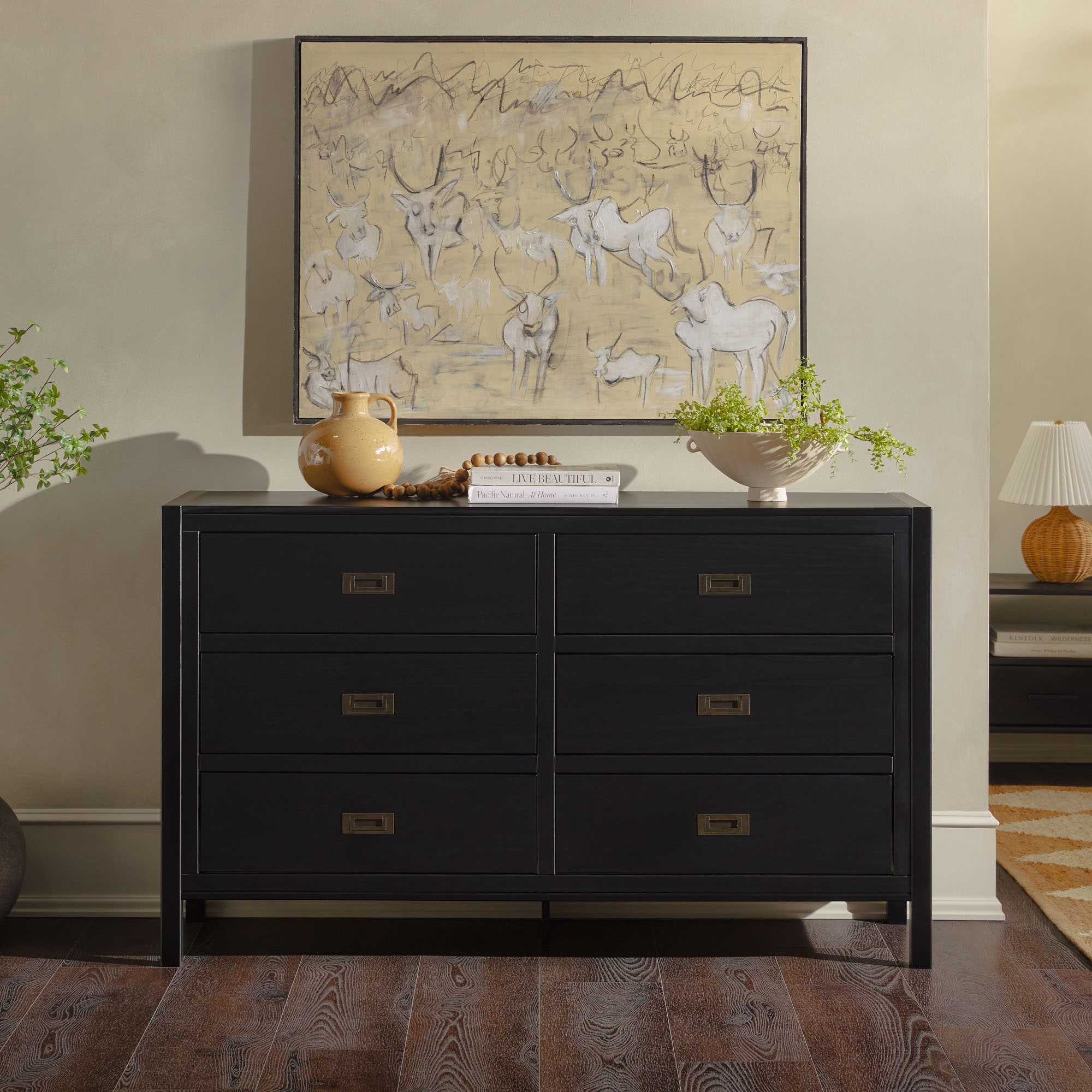 Walker Edison Modern Solid Wood 6-Drawer Dresser