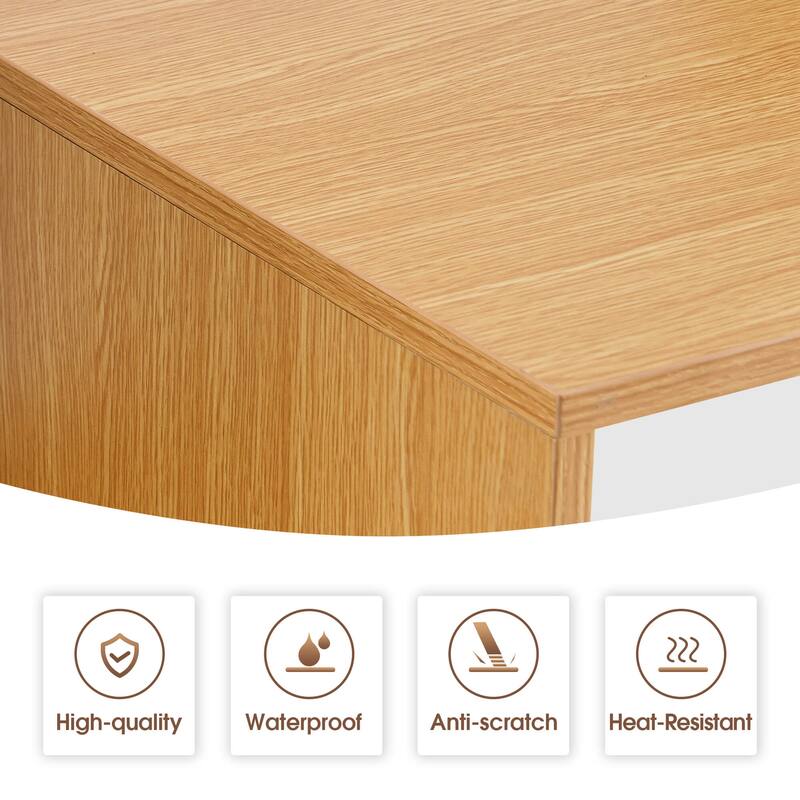 Ivinta Computer Desk with Drawers and Hutch, Modern Office Desk with File Cabinet, Small Desk for Bedroom