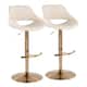 Option Cream Faux Leather/Gold Metal