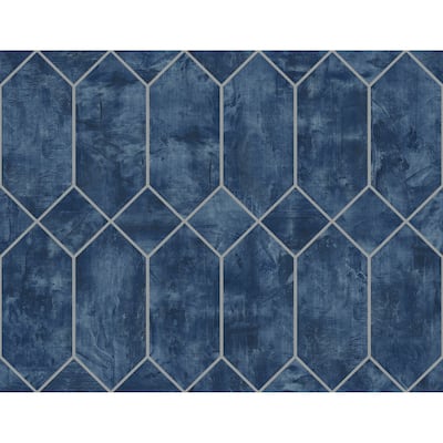 Seabrook Designs Geo Faux Unpasted Wallpaper