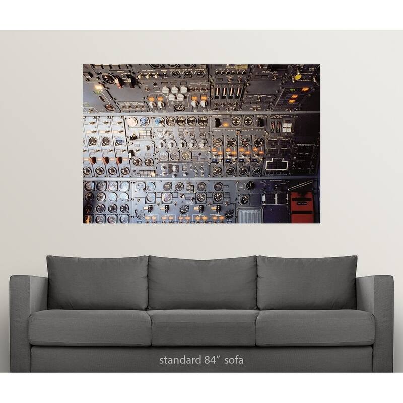 "Airplane cockpit control panel" Poster Print - Multi