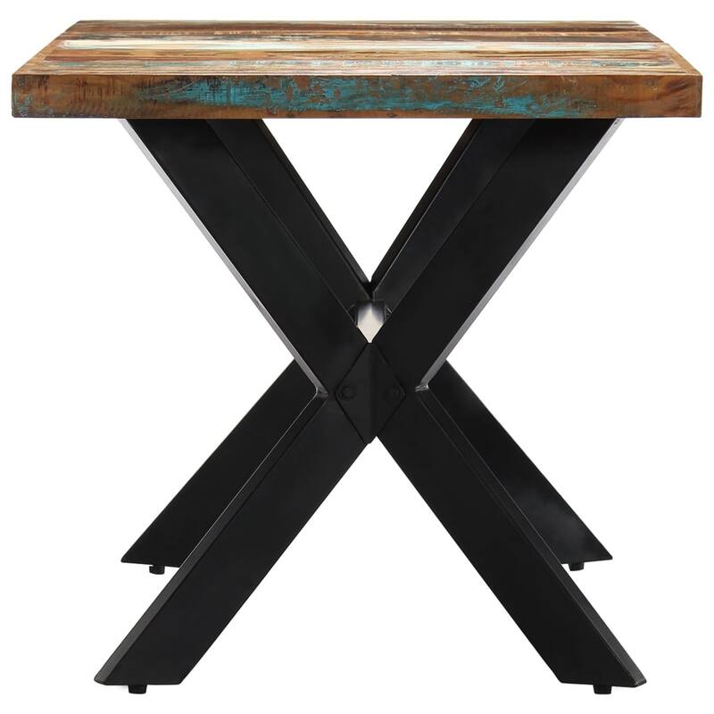 vidaXL Dining Table 63"x31.5"x29.5" Solid Reclaimed Wood - Multicolour
