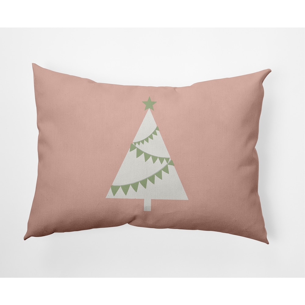Garland Tree Christmas Decorative Throw Pillow