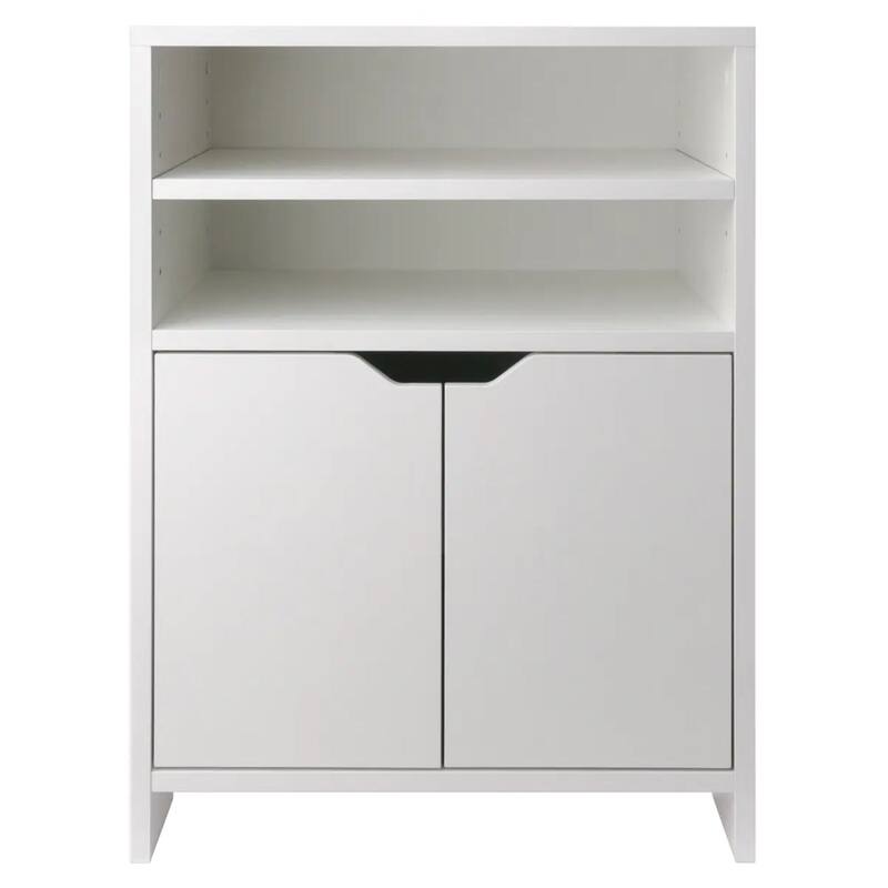 Open Shelf Storage Cabinet - 26.25" - White