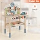 preview thumbnail 3 of 8, Gymax Kids Play Tool Workbench Wooden Tool Bench w/ Rich Accessories