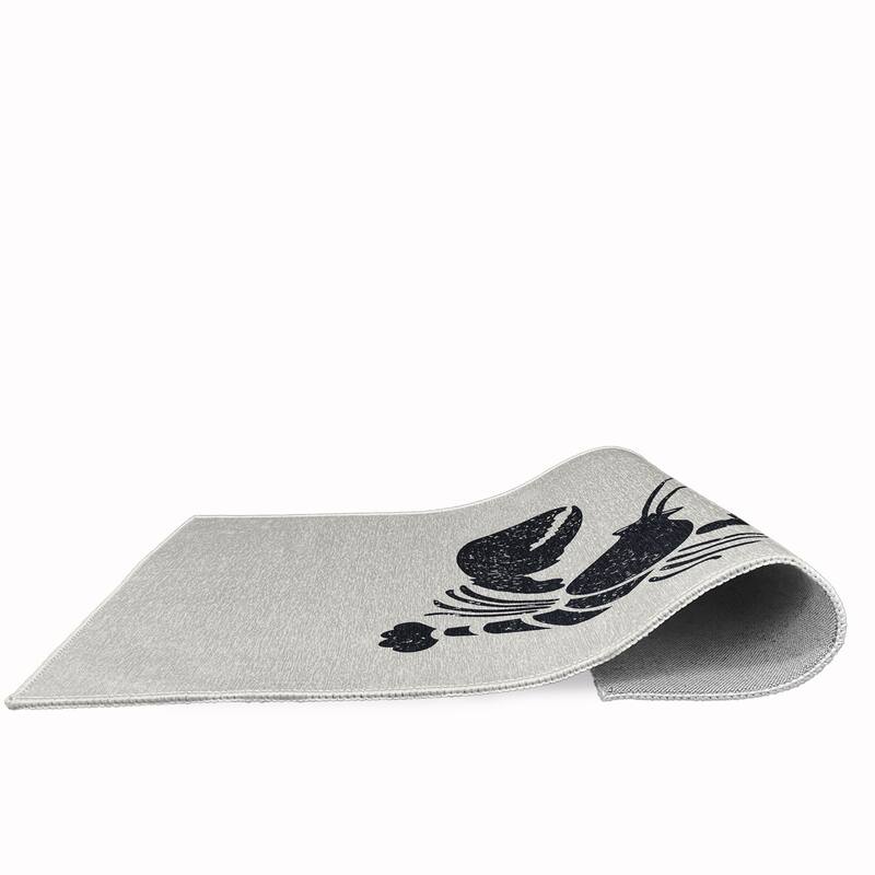 Lobster Nautical Chenille Rug