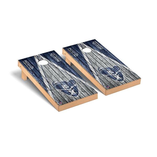 slide 2 of 6, Xavier Musketeers Triangle Cornhole Board Set