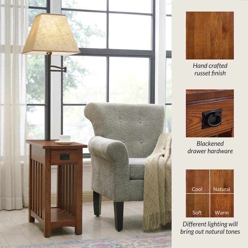 Leick Home Solid Wood Mission Lamp Table