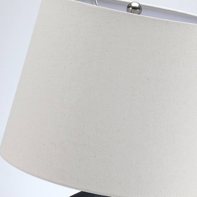 3-Way Ceramic Table Lamp with Hardback Shade - 22 in. H