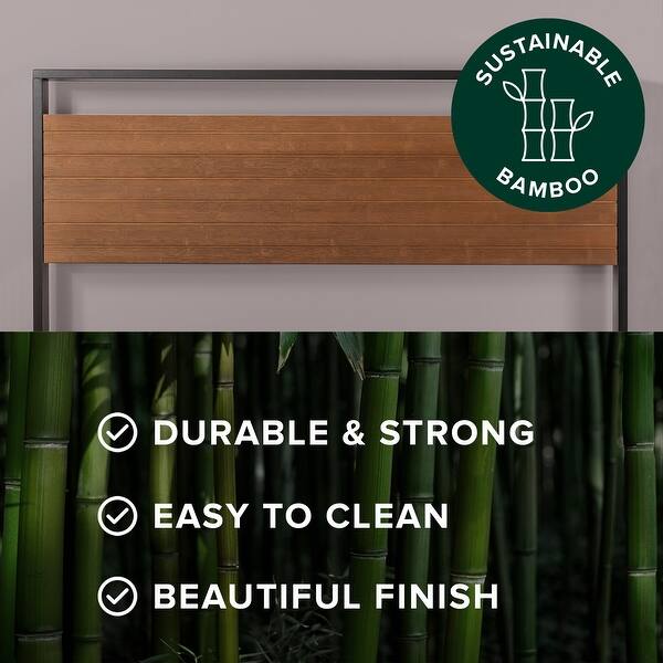 Priage by ZINUS Bamboo and Metal Platform Bed Frame