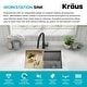 preview thumbnail 131 of 162, KRAUS Kore Workstation Undermount Stainless Steel Kitchen Sink