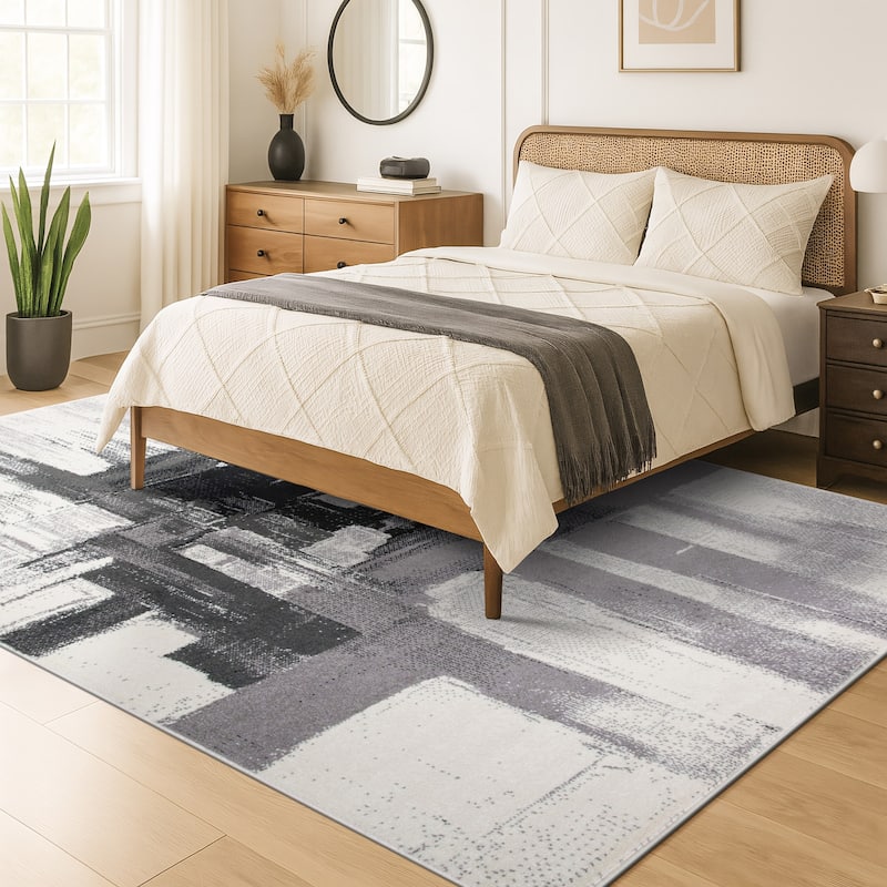 World Rug Gallery Modern Abstract Art Area Rug