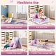 preview thumbnail 8 of 15, Flannel Kids Sofa Bed with Glow Patterns and Foldable Lounger Design - Mattress: 66" × 26" × 4" (L × W × H)