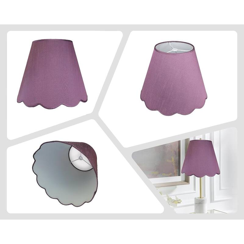 Royal Designs Scallop Empire Lamp Shade Set of 2 - 7 x 13 x 10