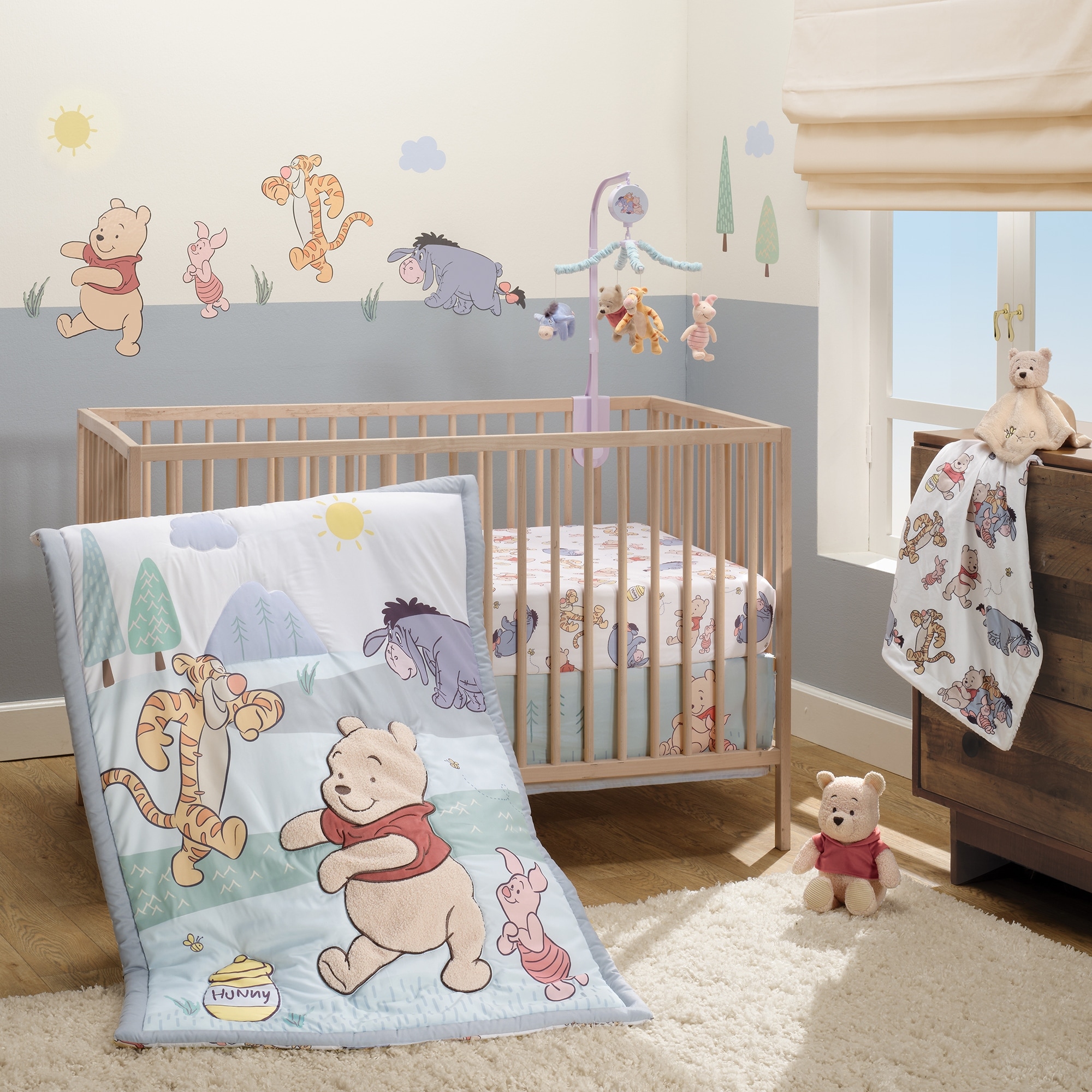 Fitted Sheet Winnie The Pooh Baby Crib Bedding Disney Winnie The